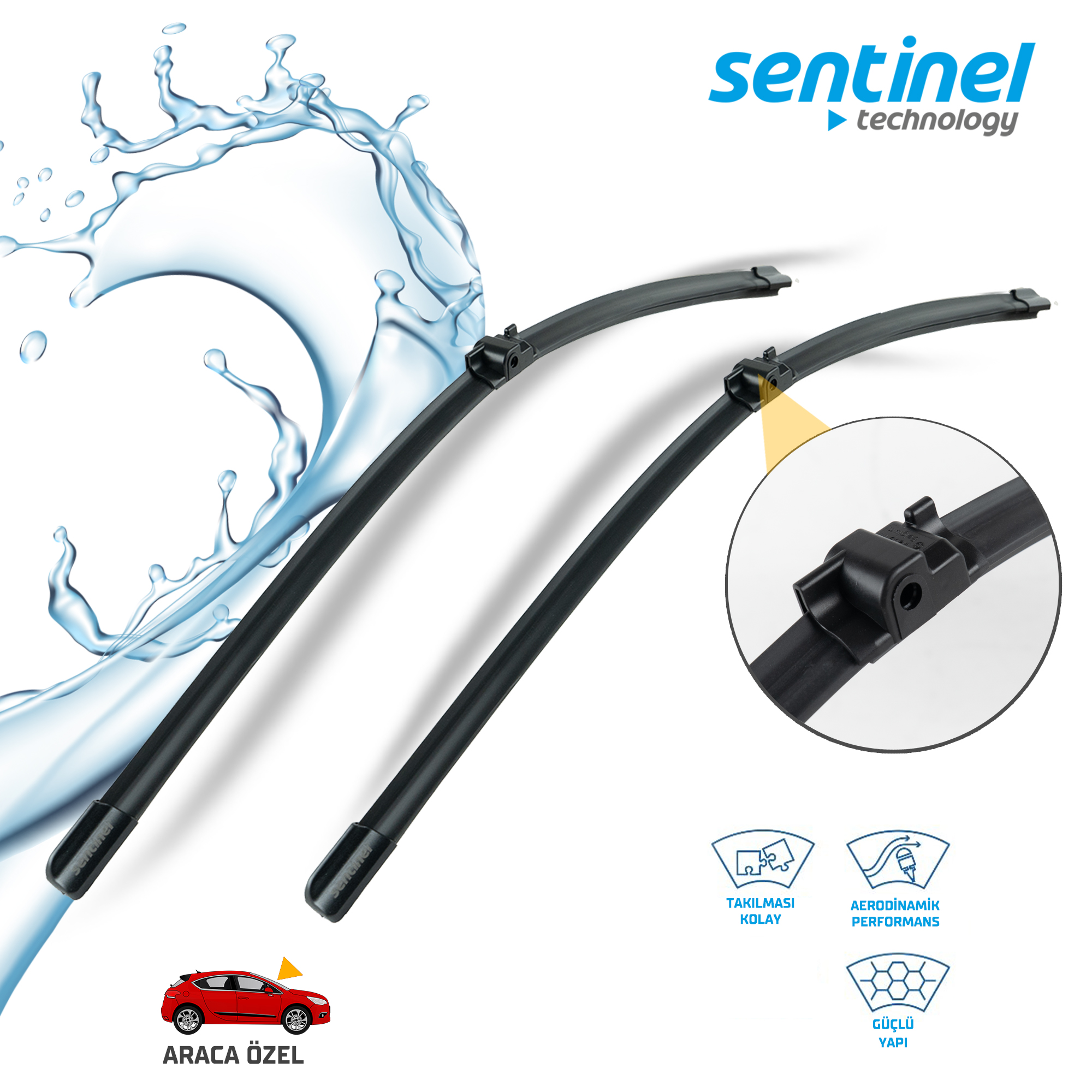 SÜPÜRGE TK ÖN M.BENZ E-CLASS (W212) (2010-2014). C-CLASS (W204) (2008-2013)24"+24"