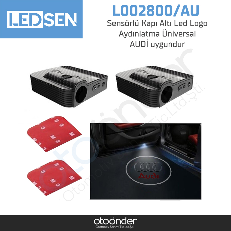 Sensörlü Kapı Altı Led Logo Aydınlatma Üniversal- AUDI uygundur