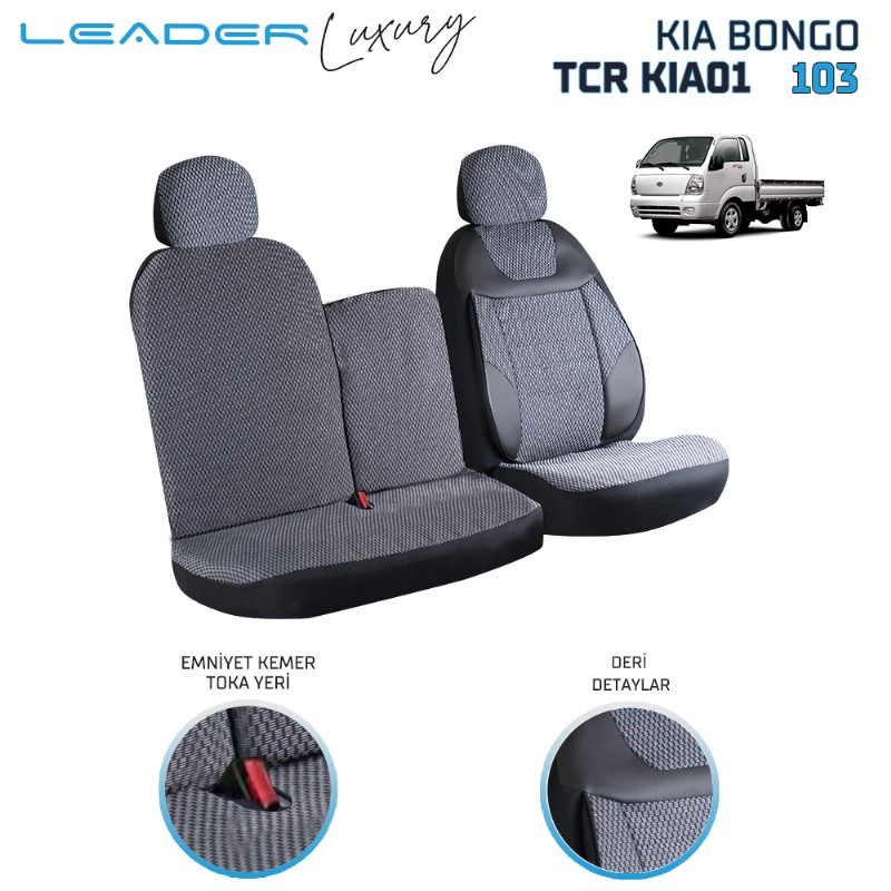 KIA BONGO TİCARİ OTO KILIFI FÜME LEADER 2+1