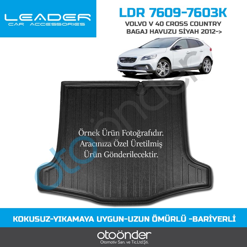 VOLVO V 40 CROSS COUNTRY BAGAJ HAVUZU SİYAH 2012->KAPAKLI MODELLERDE