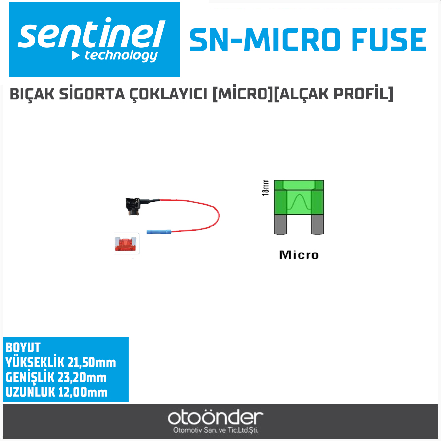 BIÇAK SİGORTA ÇOKLAYICI [MİCRO][ALÇAK PROFİL]