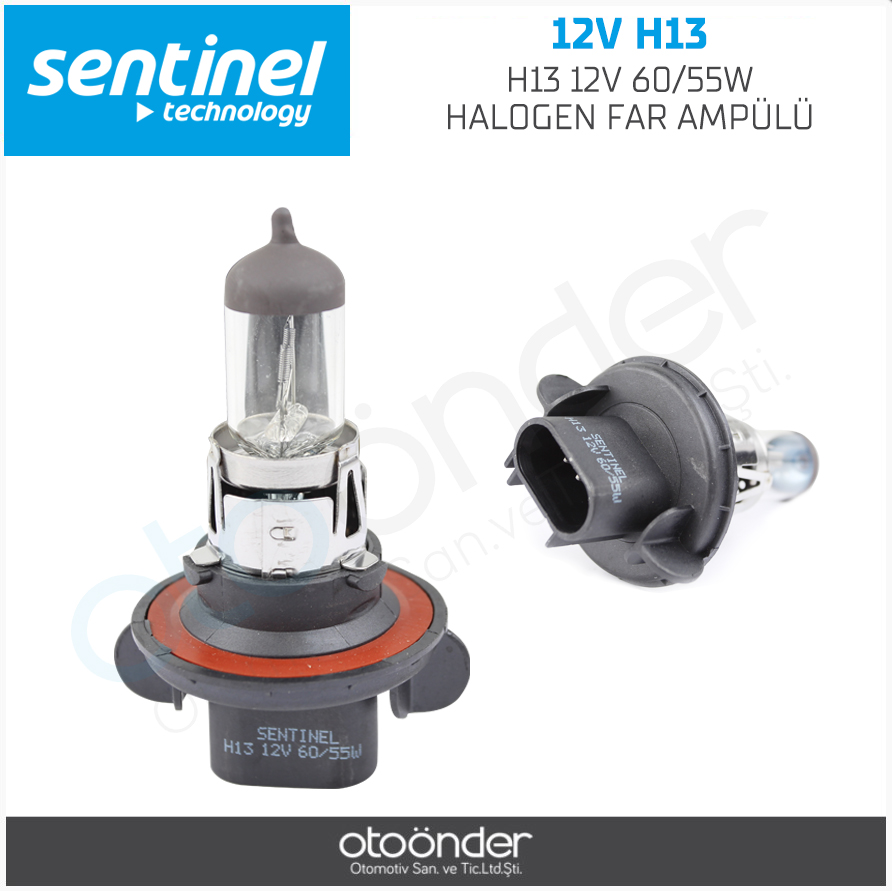 H13 12V 60/55W HALOGEN FAR AMPÜLÜ