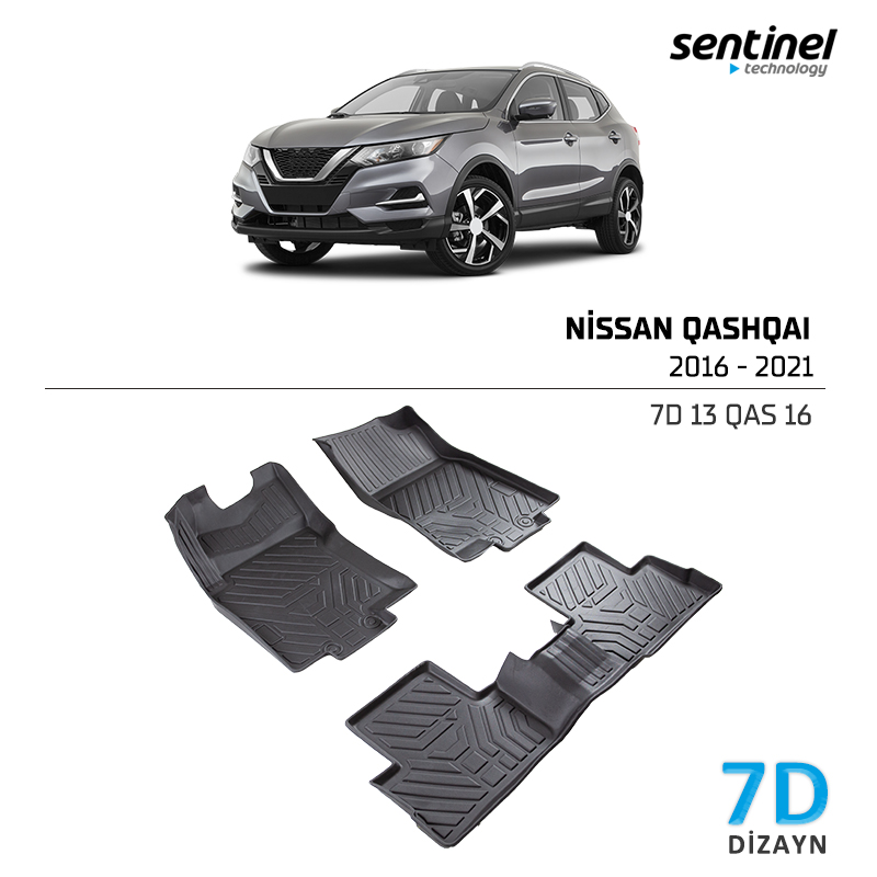 NİSSAN QASHQAI 2016-2021 7D PASPAS SİYAH