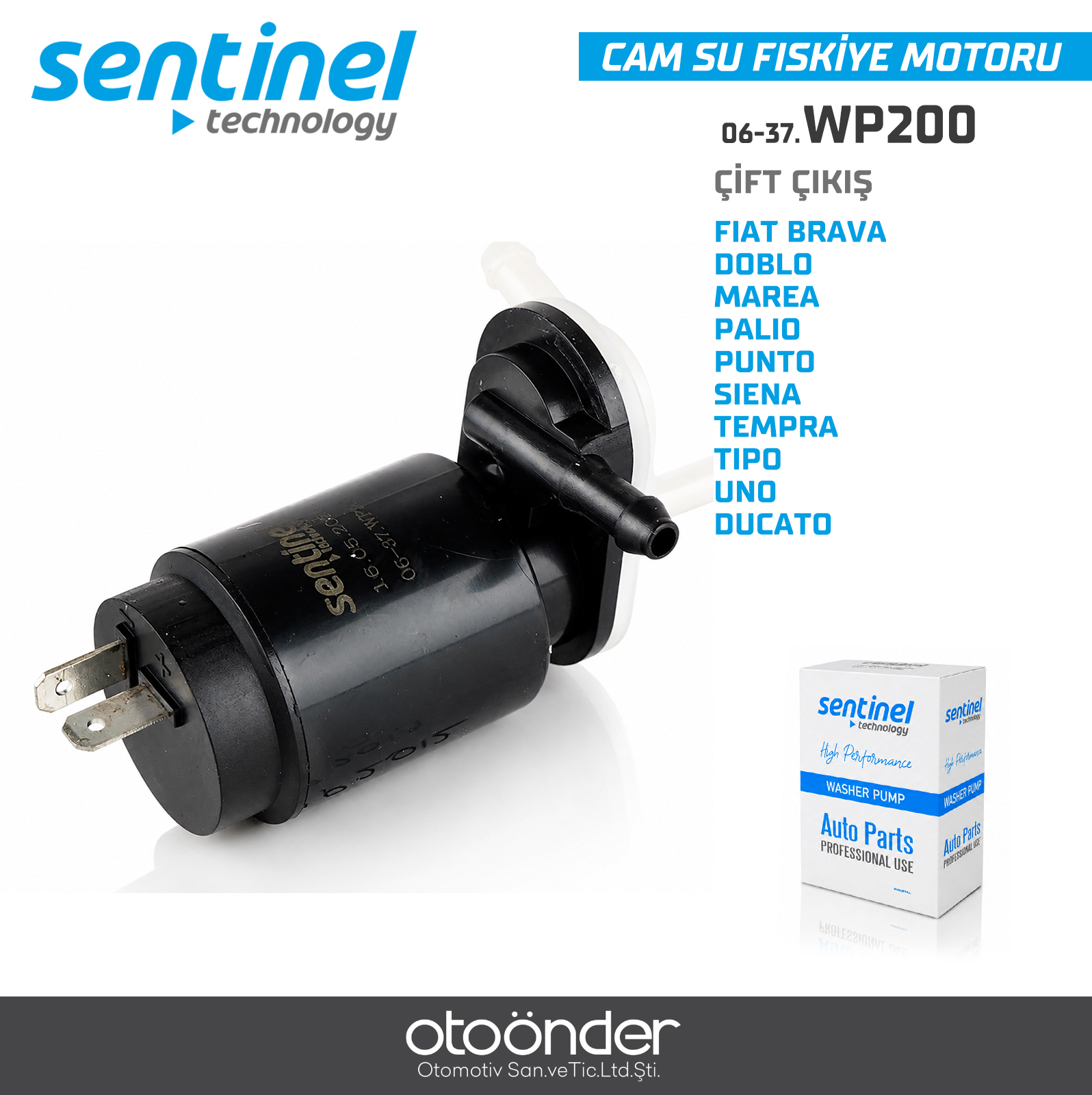 CAM SU FİSKİYE  MOTORU ÇİFT ÇIKIŞ (2 FİŞLİ) FIAT BRAVA/DOBLO/MAREA/PALIO/PUNTO/SIENA/TEMPRA/TIPO/UNO/DUCATO